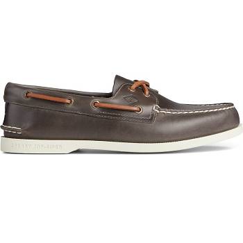 Sperry Authentic Original Plushwave Varsity Káva - Panske Mokasíny